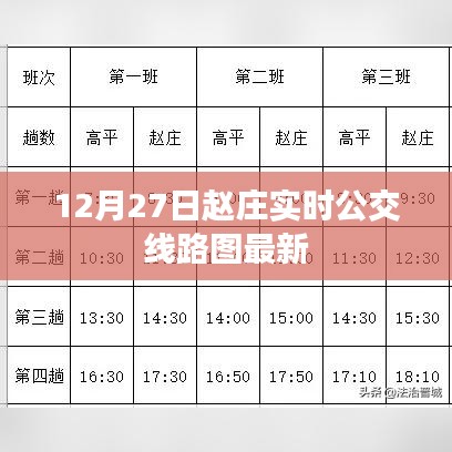 趙莊實時公交線路圖更新，最新動態12月27日