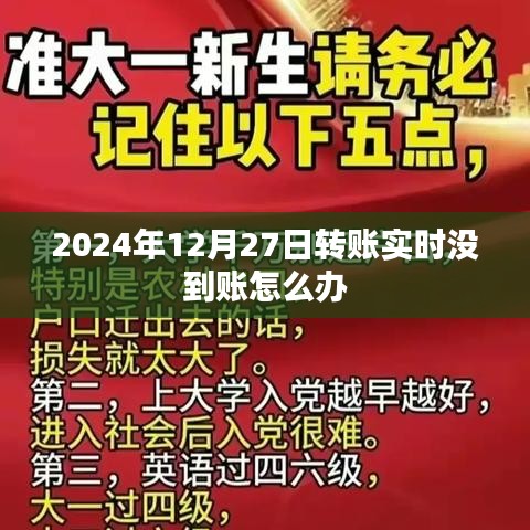 轉(zhuǎn)賬實(shí)時(shí)未到賬解決方法（2024年指南）