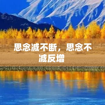 思念減不斷，思念不減反增