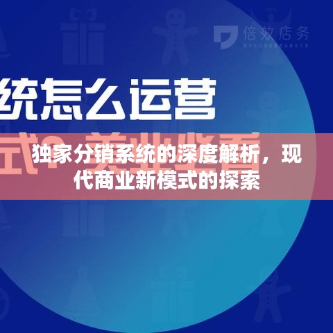 獨家分銷系統的深度解析，現代商業新模式的探索