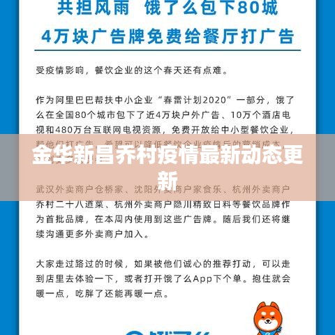 金華新昌喬村疫情最新動態更新