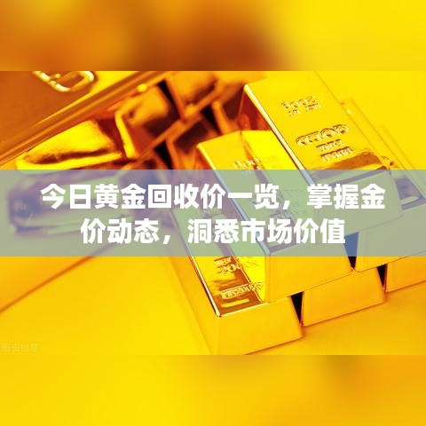 今日黃金回收價一覽，掌握金價動態(tài)，洞悉市場價值