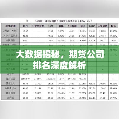 大數(shù)據(jù)揭秘，期貨公司排名深度解析