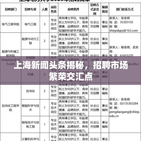 上海新聞頭條揭秘，招聘市場繁榮交匯點