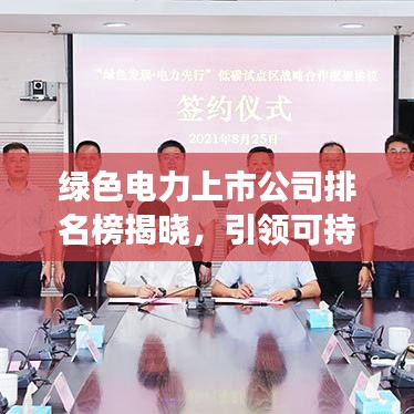 綠色電力上市公司排名榜揭曉，引領(lǐng)可持續(xù)發(fā)展的先鋒力量