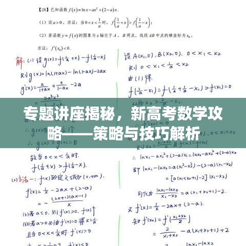 專題講座揭秘，新高考數學攻略——策略與技巧解析