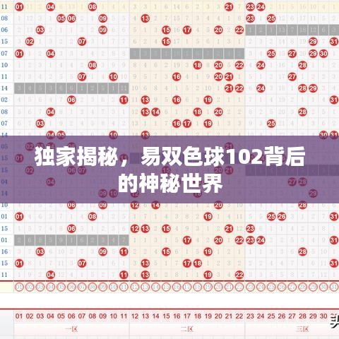 獨家揭秘，易雙色球102背后的神秘世界
